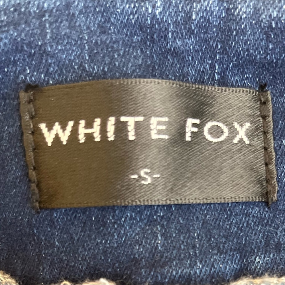 White Fox Belted Flare Jeans Women’s Size S 100% Cotton Y2K Boho Retro Style - Picture 7 of 8